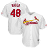 Image of Harrison Bader St. Louis Cardinals Majestic Home Official Cool Base Jersey - White 2019