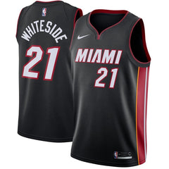 Hassan Whiteside Miami Heat Swingman Jersey Black - Icon Edition 2019