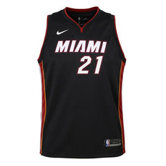 Hassan Whiteside Miami Heat Youth Swingman Jersey Black - Icon Edition 2019