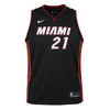 Image of Hassan Whiteside Miami Heat Youth Swingman Jersey Black - Icon Edition 2019