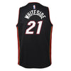 Image of Hassan Whiteside Miami Heat Youth Swingman Jersey Black - Icon Edition 2019