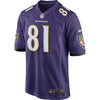 Image of Hayden Hurst Baltimore Ravens Game Jersey – Purple 2019