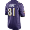 Image of Hayden Hurst Baltimore Ravens Game Jersey – Purple 2019