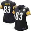 Image of Heath Miller Pittsburgh Steelers Women's Game Jersey - Black 2019