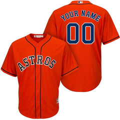 Houston Astros Majestic Cool Base Custom Jersey - Orange 2019