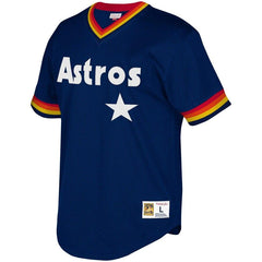 Houston Astros Mitchell & Ness Youth Cooperstown Collection Mesh Wordmark V-Neck Jersey – Navy 2019