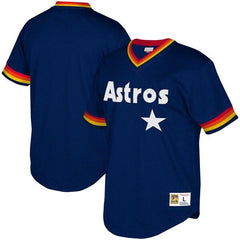 Houston Astros Mitchell &amp; Ness Youth Cooperstown Collection Mesh Wordmark V-Neck Jersey – Navy 2019