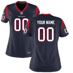 Houston Texans Women's Custom Game Jersey - Navy Blue 2019