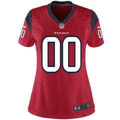 Houston Texans Women's Custom Game Jersey - Red 2019