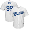 Image of Hyun-Jin Ryu Los Angeles Dodgers Majestic Home Official Cool Base Player Replica Jersey - White 2019