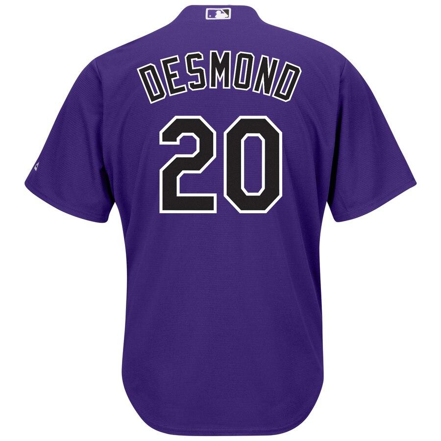 Ian Desmond Colorado Rockies Majestic Cool Base Alternate Player Jersey - Purple 2019