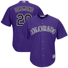 Ian Desmond Colorado Rockies Majestic Cool Base Alternate Player Jersey - Purple 2019
