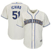Image of Ichiro Suzuki Seattle Mariners Majestic Official Cool Base Player Jersey – Cream 2019