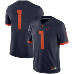 Illinois Fighting Illini Game Football Jersey – Navy 2019