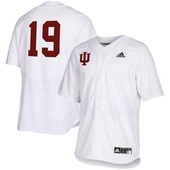 Indiana Hoosiers  Full-Button Baseball Jersey – White 2019