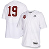 Image of Indiana Hoosiers  Full-Button Baseball Jersey – White 2019