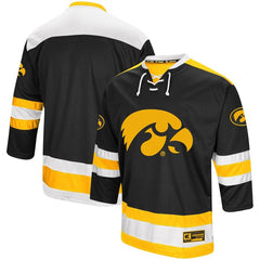 Iowa Hawkeyes Colosseum Athletic Machine Hockey Sweater Jersey – Black 2019