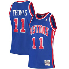 Isiah Thomas Detroit Pistons Mitchell &amp; Ness 1988-89 Hardwood Classics Swingman Jersey - Blue 2019