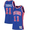 Image of Isiah Thomas Detroit Pistons Mitchell &amp; Ness 1988-89 Hardwood Classics Swingman Jersey - Blue 2019