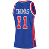 Image of Isiah Thomas Detroit Pistons Mitchell &amp; Ness 1988-89 Hardwood Classics Swingman Jersey - Blue 2019