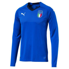 Italy National Team Puma World Cup Home Replica Long Sleeve Blank Jersey – Blue 2019