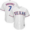 Image of Ivan Rodriguez Texas Rangers Majestic Home Official Cool Base Replica Player Jersey - White 2019
