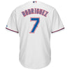 Image of Ivan Rodriguez Texas Rangers Majestic Home Official Cool Base Replica Player Jersey - White 2019
