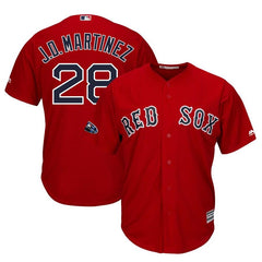 J.D. Martinez Boston Red Sox Majestic Postseason Alternate Cool Base Player Jersey – Scarlet 2019
