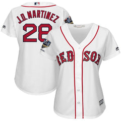 J.D. Martinez Boston Red Sox Majestic Women's World Series Champions Home Cool Base Player Jersey – White 2019