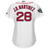 Image of J.D. Martinez Boston Red Sox Majestic Women's World Series Cool Base Player Jersey – White 2019