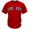 Image of J.D. Martinez Boston Red Sox Majestic World Series Champions Team Logo Player Jersey – Scarlet 2019