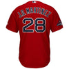 Image of J.D. Martinez Boston Red Sox Majestic World Series Champions Team Logo Player Jersey – Scarlet 2019