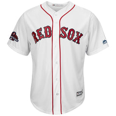 J.D. Martinez Boston Red Sox Majestic World Series Champions Team Logo Player Jersey – White 2019