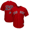Image of J.D. Martinez Boston Red Sox Majestic World Series Cool Base Player Number Jersey – Scarlet 2019