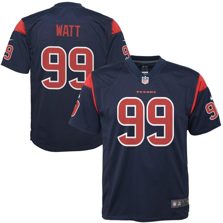 J.J. Watt Houston Texans Youth Color Rush Game Jersey - Navy 2019