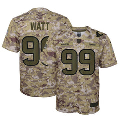 J.J. Watt Houston Texans Youth Salute to Service Game Jersey - Camo 2019