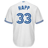 Image of JA Happ Toronto Blue Jays Majestic Home Cool Base Player Jersey - White 2019