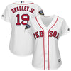 Image of Jackie Bradley Jr. Boston Red Sox Majestic Women's World Series Cool Base Player Jersey – White 2019