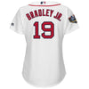 Image of Jackie Bradley Jr. Boston Red Sox Majestic Women's World Series Cool Base Player Jersey – White 2019