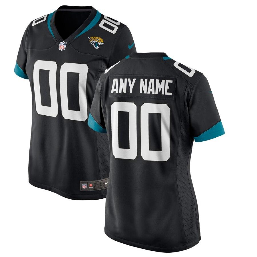 Jacksonville Jaguars Women's Custom Team Color Game Jersey – Black 2019