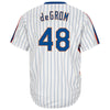Image of Jacob deGrom New York Mets Majestic Official Cool Base Player Jersey - White 2019