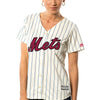 Image of Jacob deGrom New York Mets Majestic Women's Fashion Stars &amp; Stripes Cool Base Player Jersey - White 2019