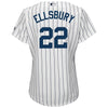 Image of Jacoby Ellsbury New York Yankees Majestic Women's Cool Base Player Jersey - White 2019