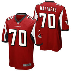 Jake Matthews Atlanta Falcons Game Jersey - Red 2019