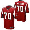Image of Jake Matthews Atlanta Falcons Game Jersey - Red 2019