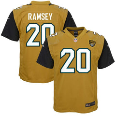Jalen Ramsey Jacksonville Jaguars Youth Color Rush Game Jersey - Gold 2019