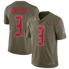 Jameis Winston Tampa Bay Buccaneers Salute to Service Limited Jersey - Olive 2019