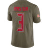 Image of Jameis Winston Tampa Bay Buccaneers Salute to Service Limited Jersey - Olive 2019