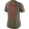 Image of Jameis Winston Tampa Bay Buccaneers Women's Salute to Service Limited Jersey - Olive 2019