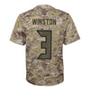 Image of Jameis Winston Tampa Bay Buccaneers Youth Salute to Service Game Jersey - Camo 2019